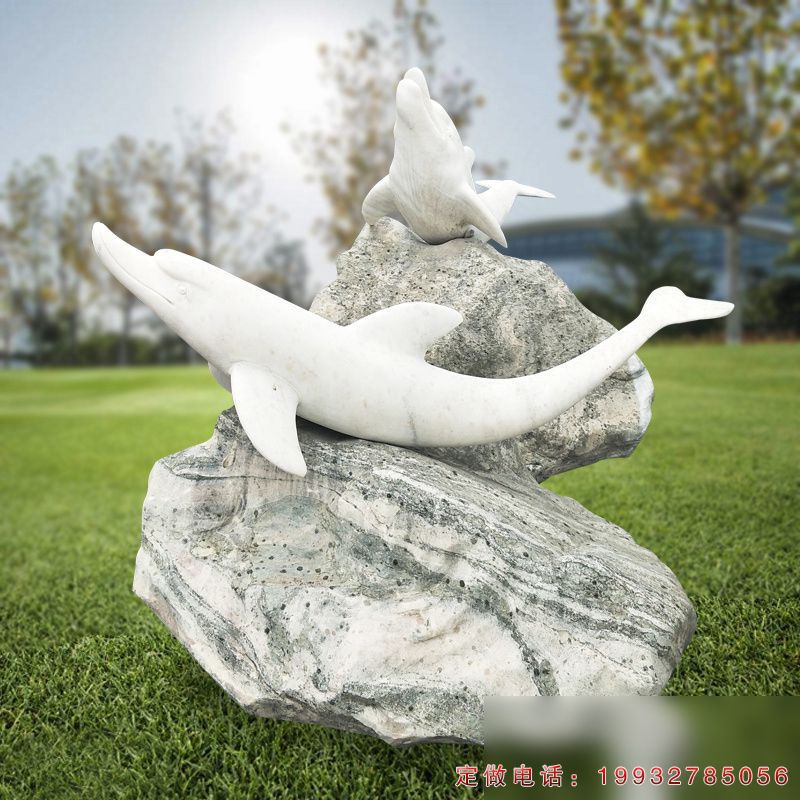 公园景观动物海豚石雕（1）