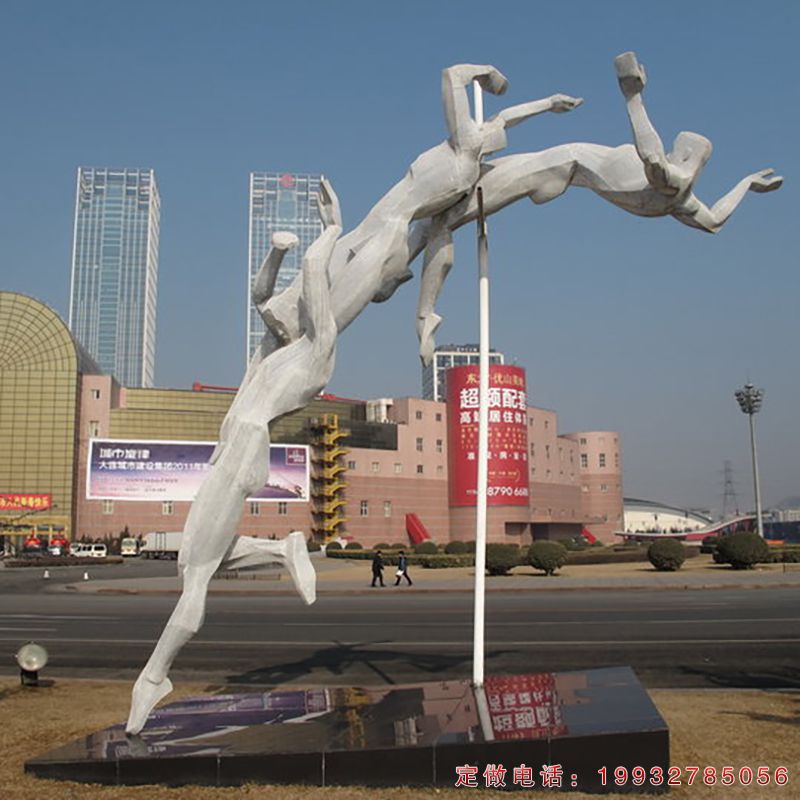 不锈钢跳高雕塑（1）