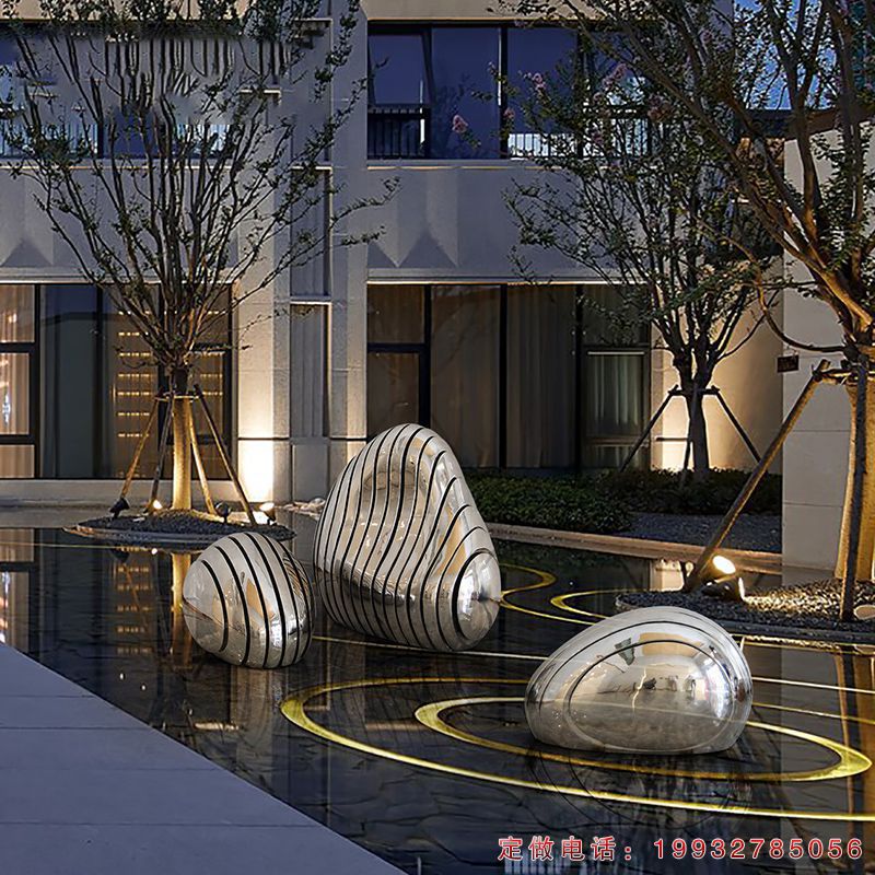 不锈钢纹理石雕塑（1）