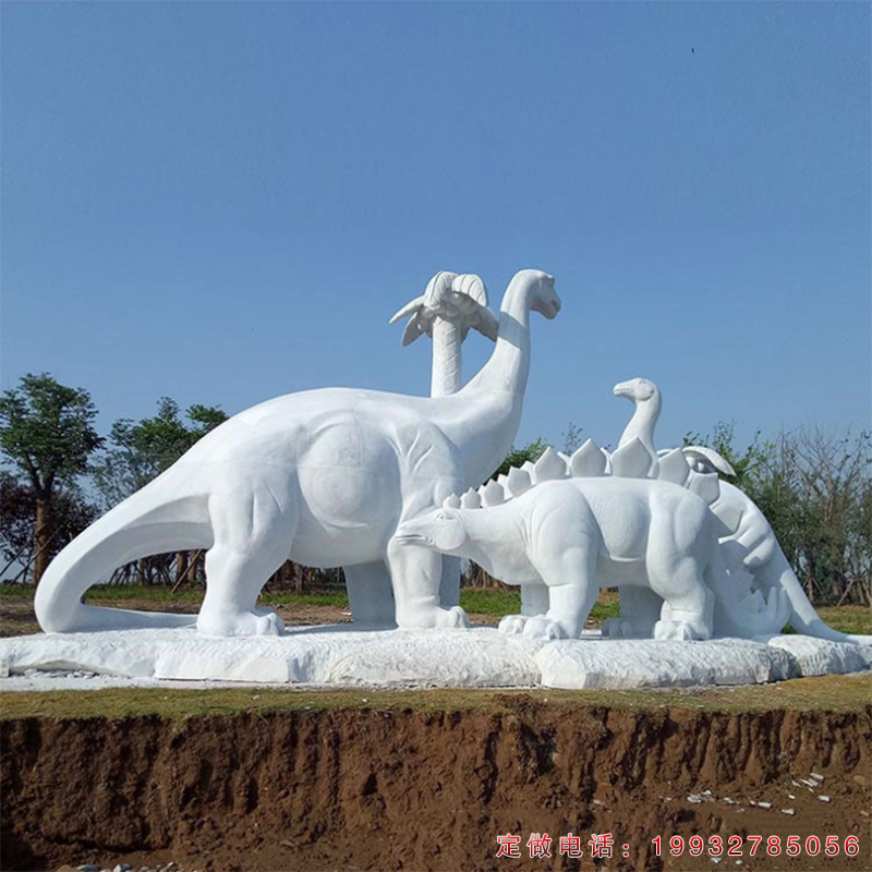 公园大理石恐龙动物雕塑（2）