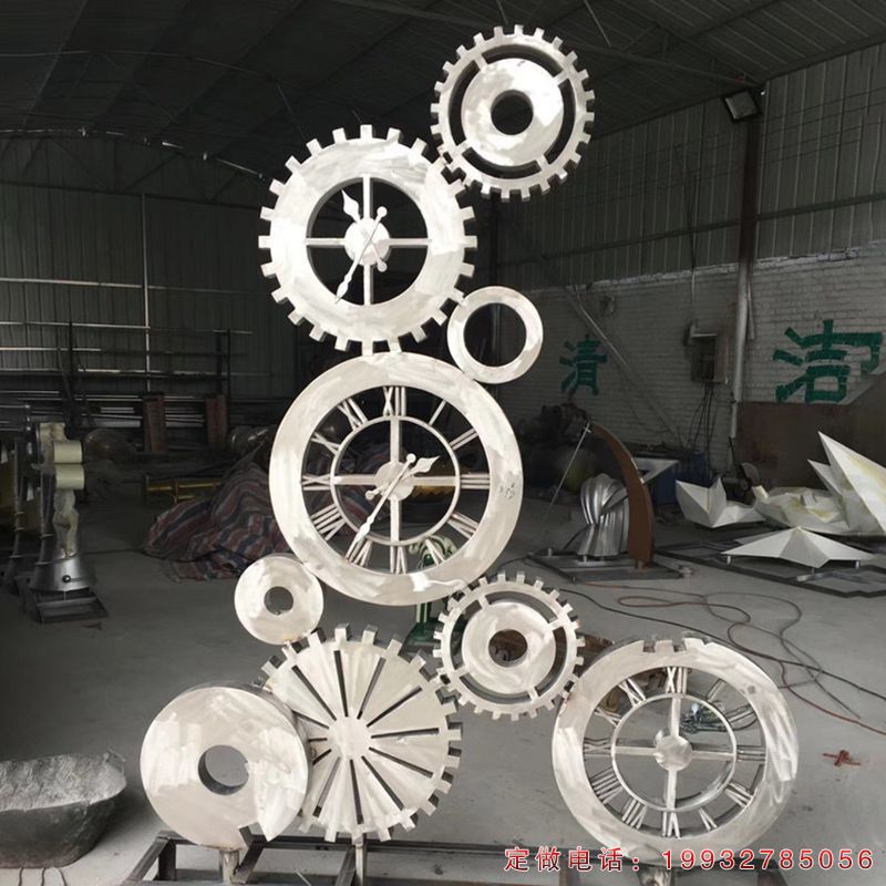 不锈钢齿轮雕塑（1）