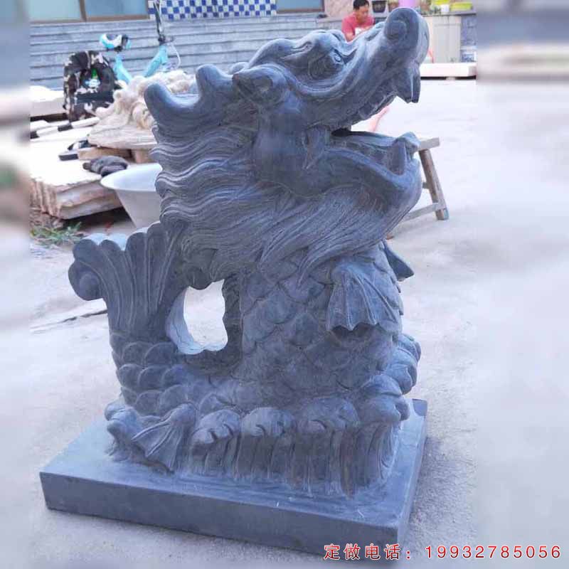 青石喷水龙头动物石雕（1）