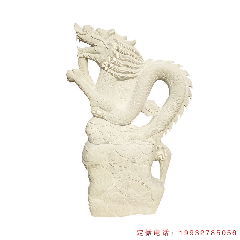 汉白玉龙动物石雕（4）