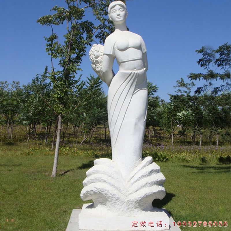 公园古代美女人物石雕（1）