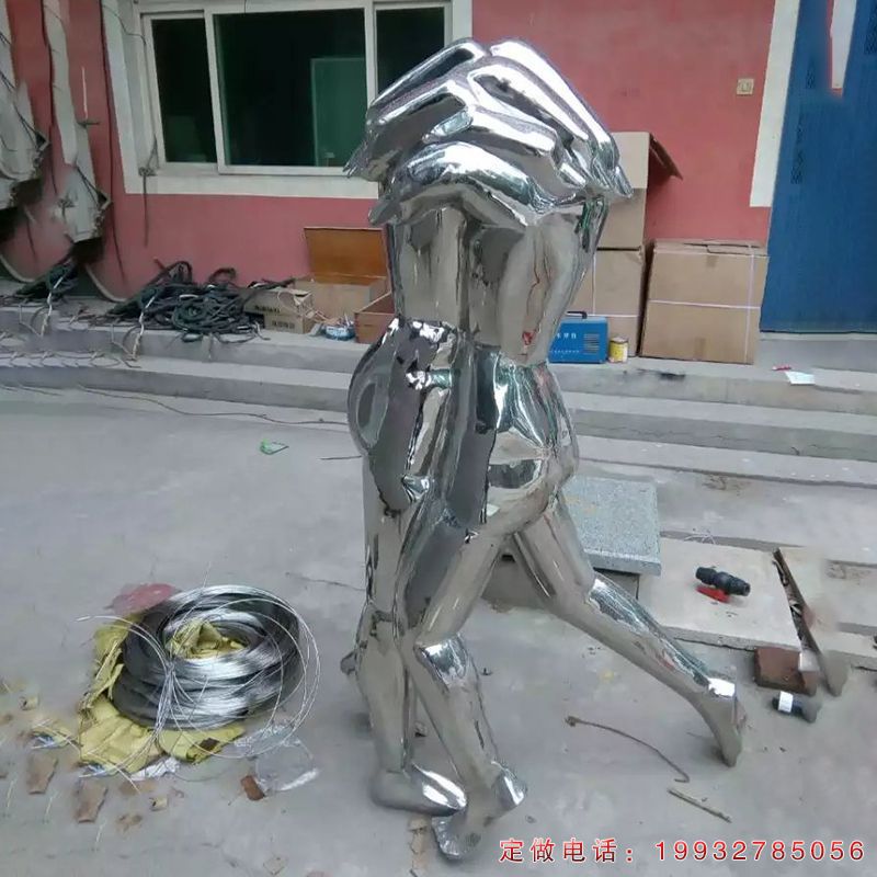 不锈钢抽象两只手雕塑（1）