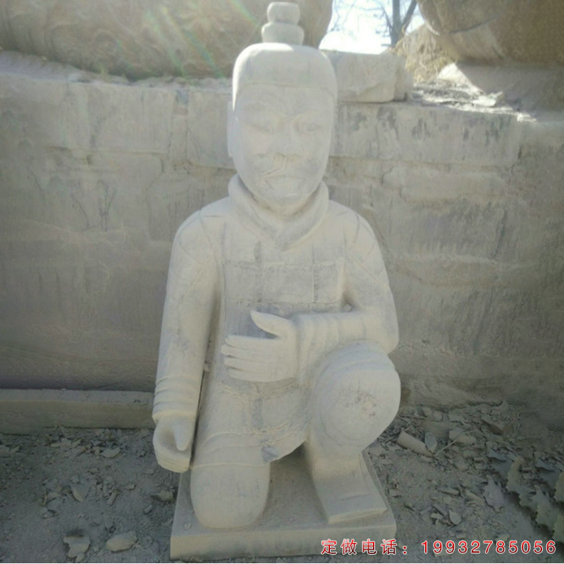 公园兵马俑景观石雕（1）