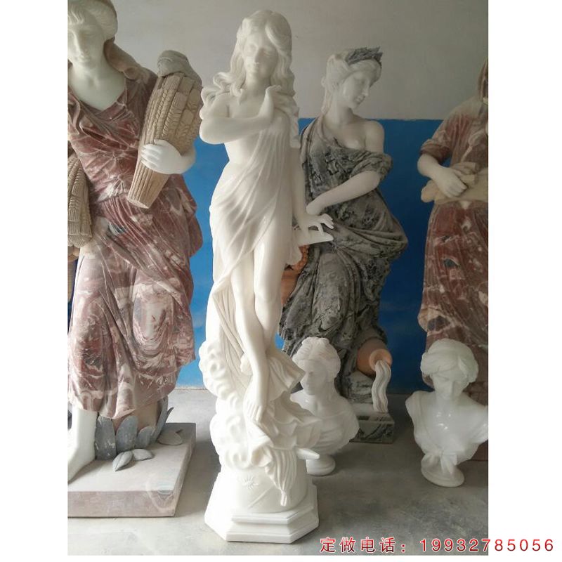 公园汉白玉美女西方人物景观石雕（1）