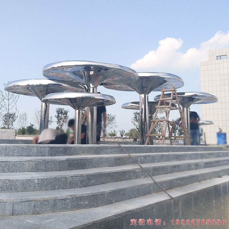 公园不锈钢蘑菇景观雕塑（1）