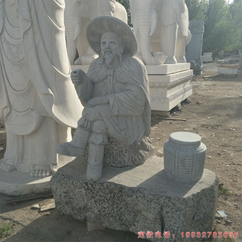 公园姜太公古代人物石雕（1）