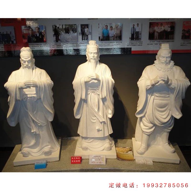 公园桃园三结义古代人物石雕（1）