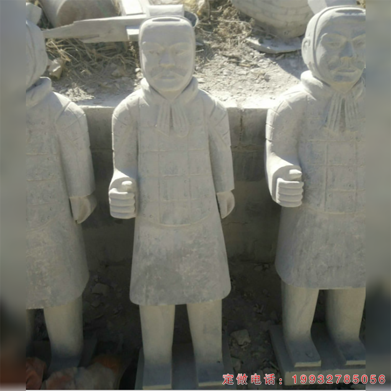 公园兵马俑景观石雕（1）