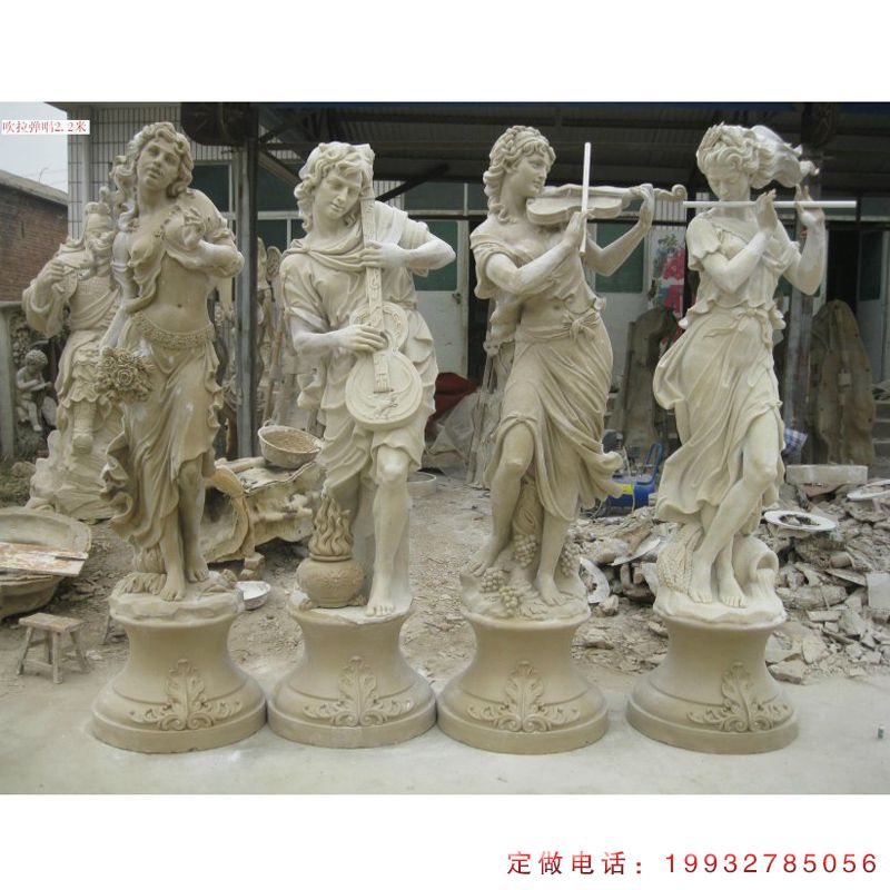吹拉弹唱季节女神西方人物石雕（1）
