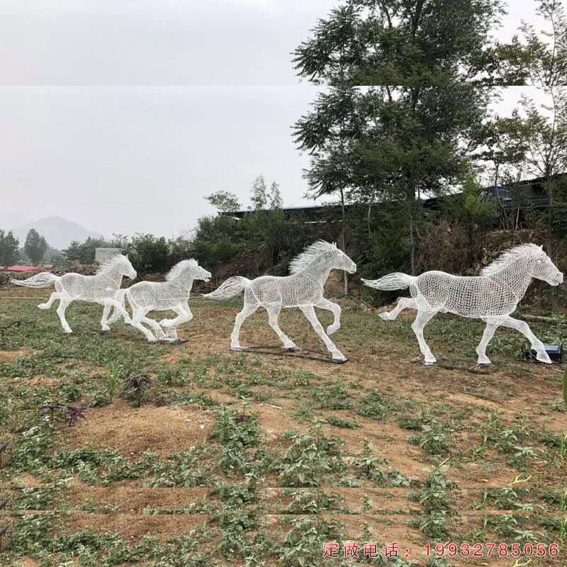 镂空马动物不锈钢雕塑（1）