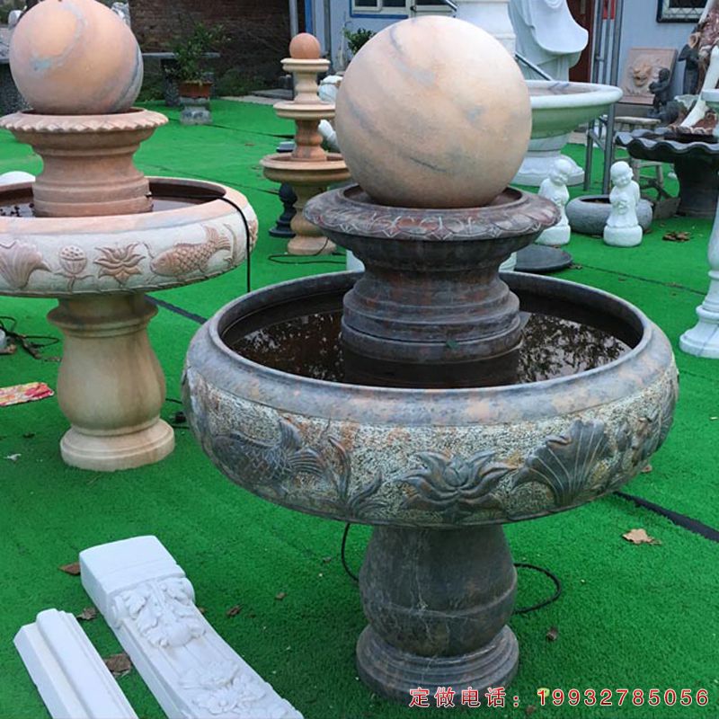 小区双层风水球景观石雕（2）