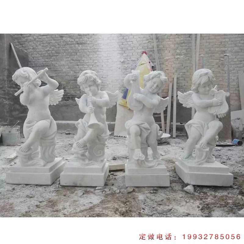 吹拉弹唱四小天使西方人物石雕（1）