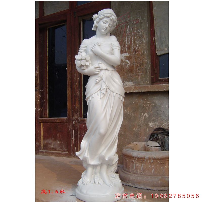 汉白玉四季女神西方人物石雕（1）