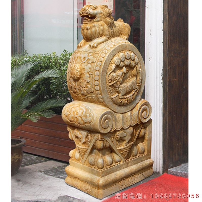 酒店门口门墩景观石雕（1）