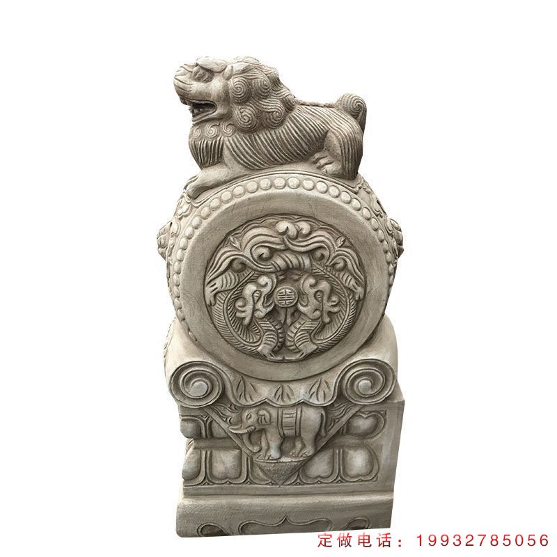庭院狮子门墩景观石雕（1）