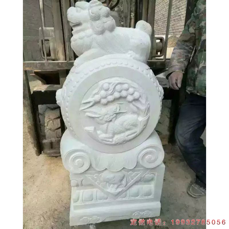 汉白玉抱鼓石景观雕塑（1）