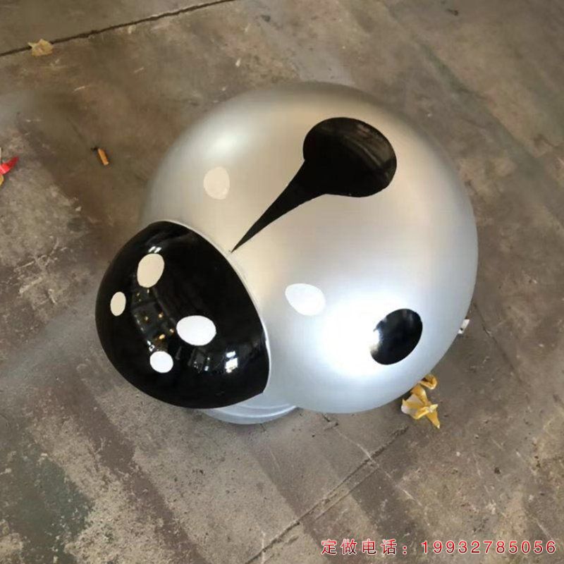 公园不锈钢瓢虫动物雕塑（1）