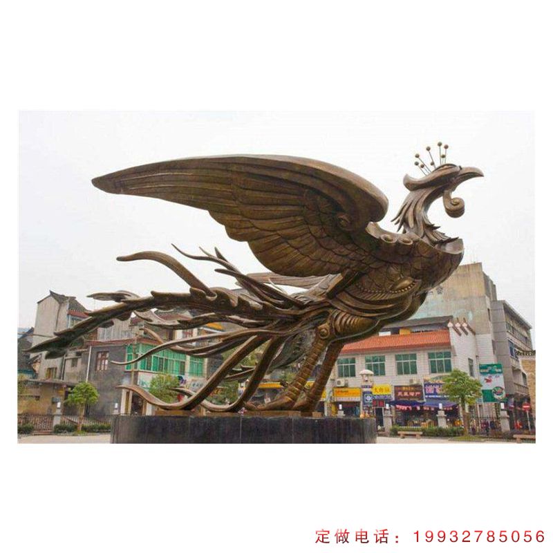 学校凤凰动物铜雕（2）