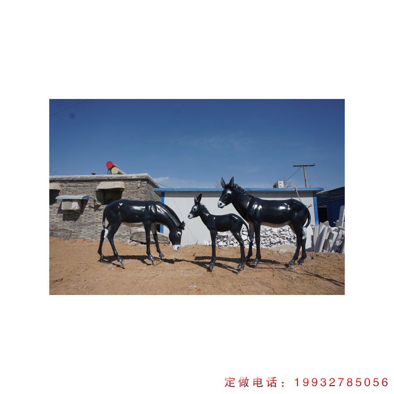 玻璃钢驴雕塑  (2)