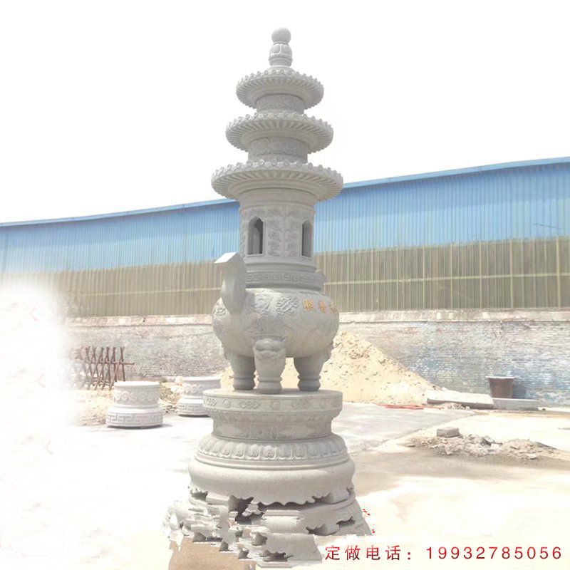 步行街香炉景观石雕（1）