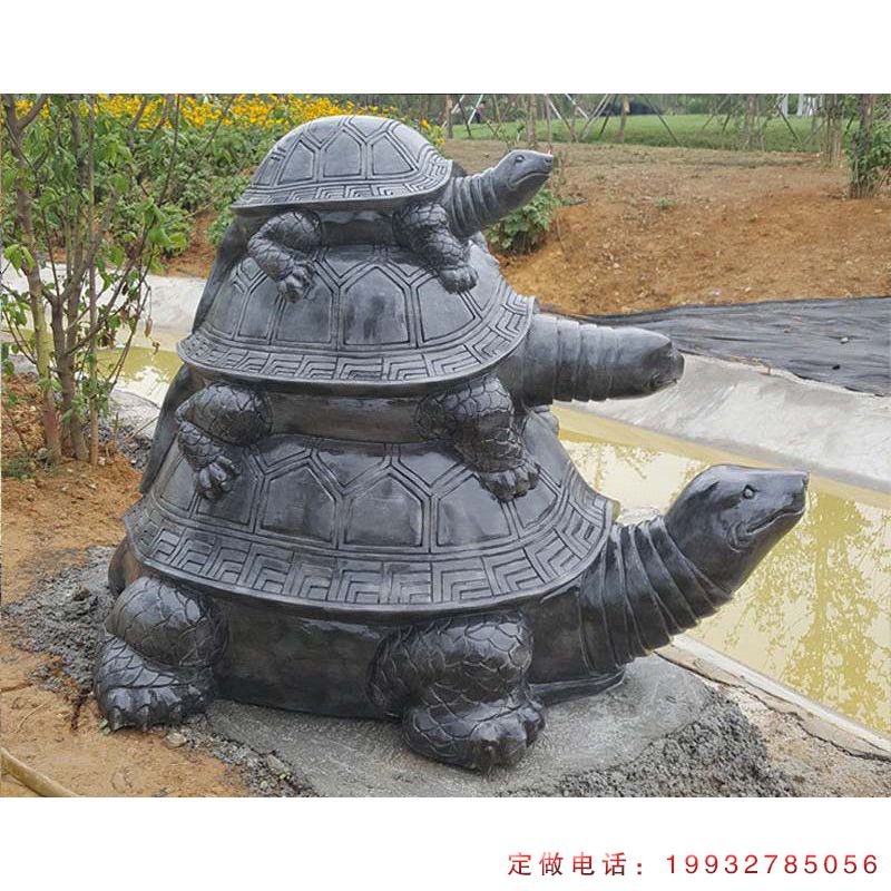 大理石乌龟母子   石雕公园摆件