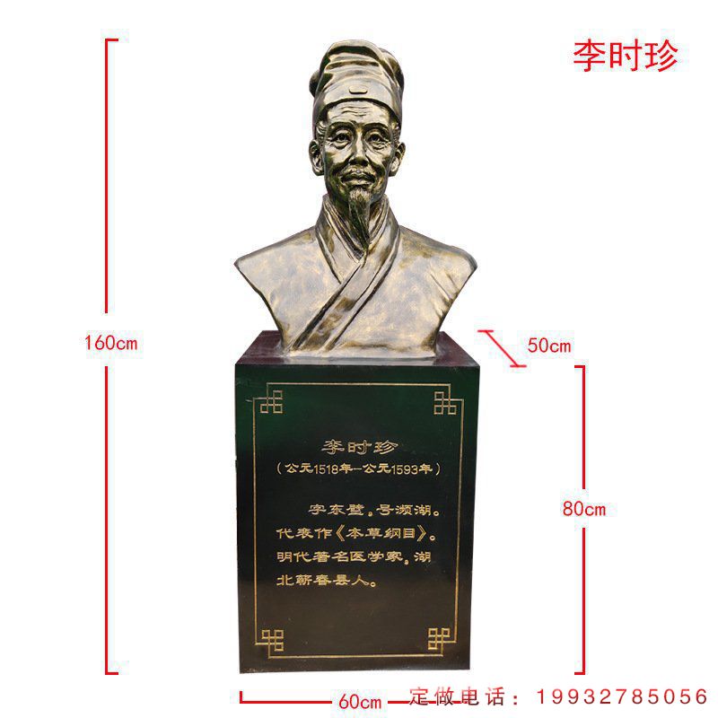 商场李时珍人物铜雕（1）