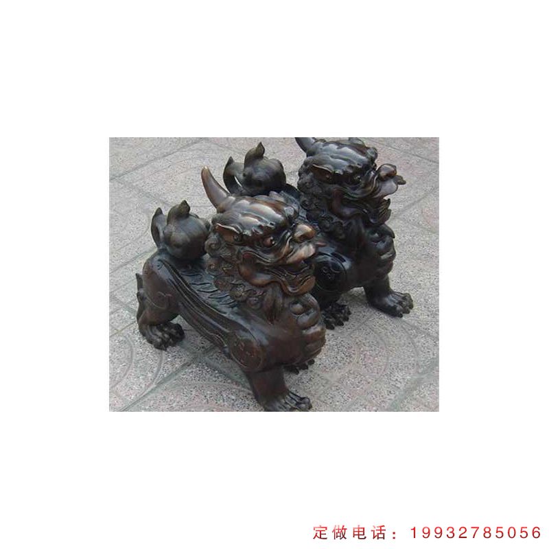 步行街貔貅动物铜雕（1）