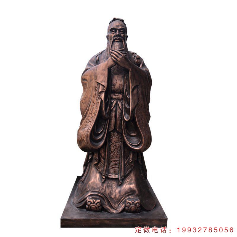 古代名人孔子铜雕 (3)