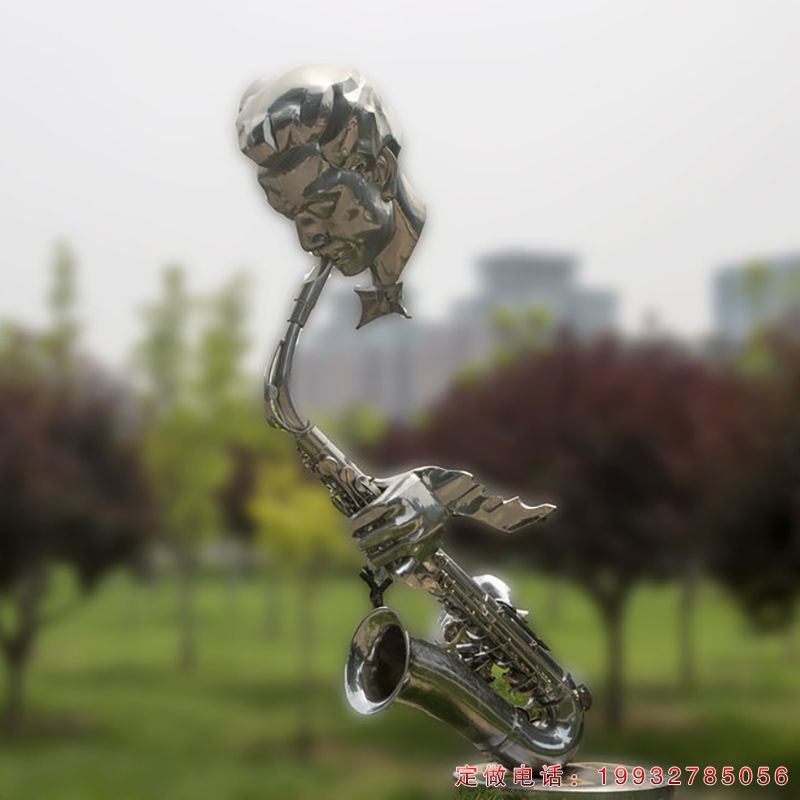 企业不锈钢乐器景观雕塑（2）