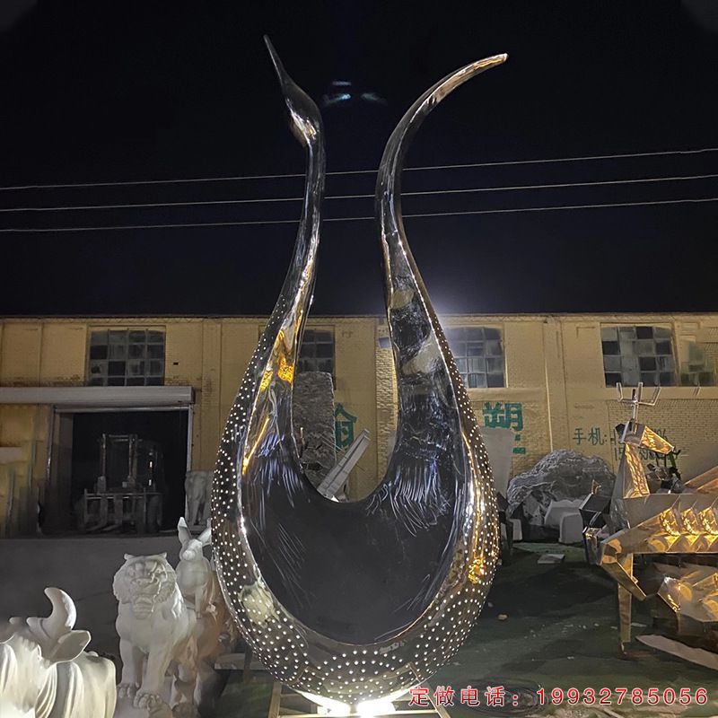 酒店不锈钢翅膀景观雕塑（2）