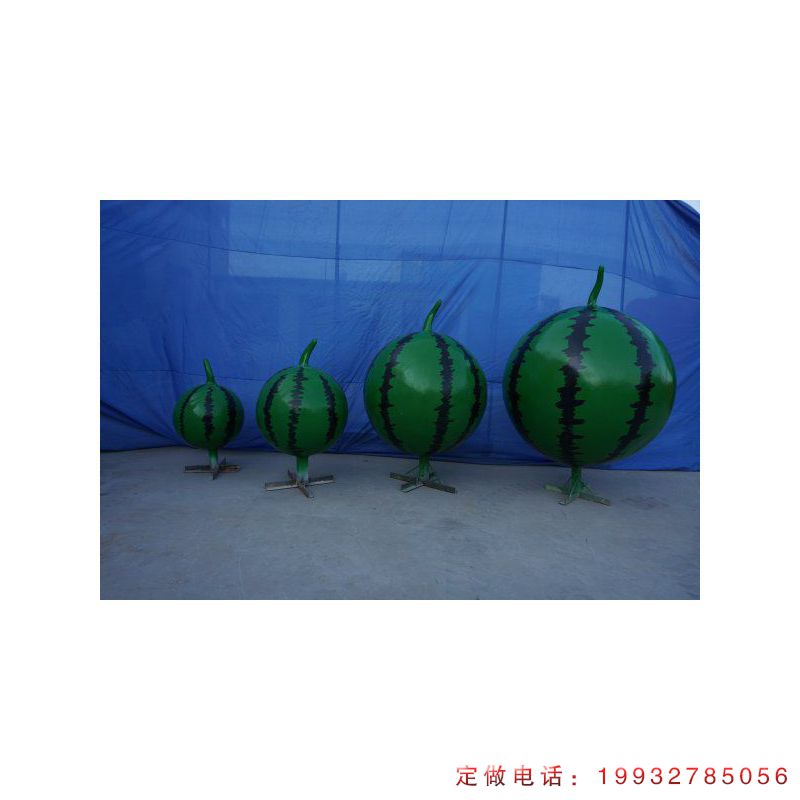 公园玻璃钢西瓜景观雕塑（1）