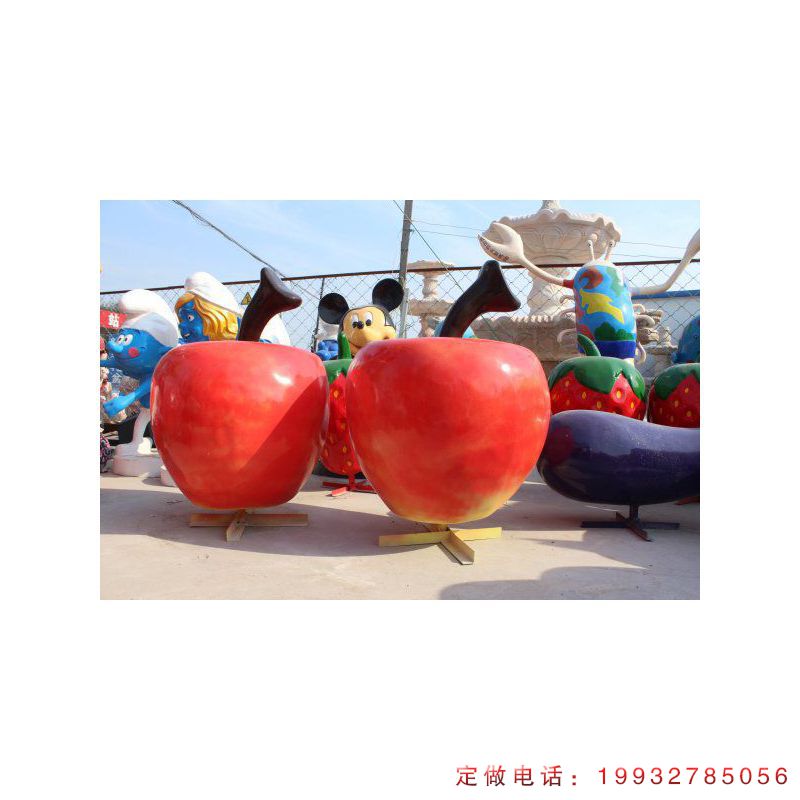 玻璃钢苹果雕塑  (9)