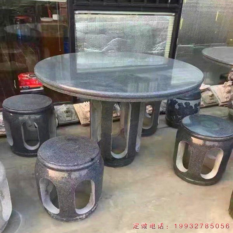 小区别墅桌凳景观石雕（2）