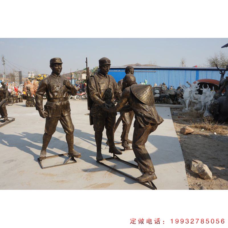 八路军铜雕 (1)