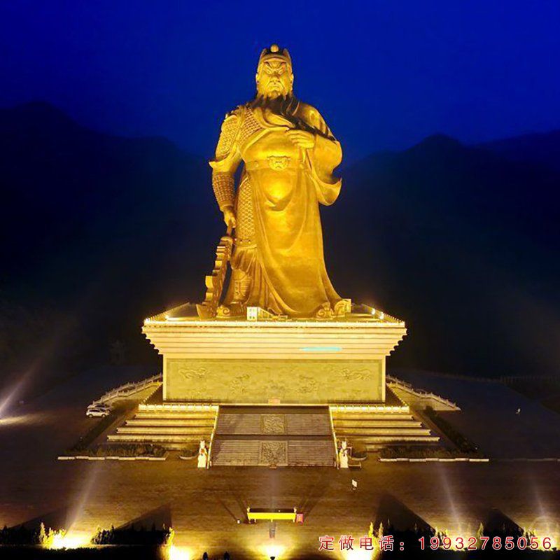大型关公铜雕，园林景观铜雕