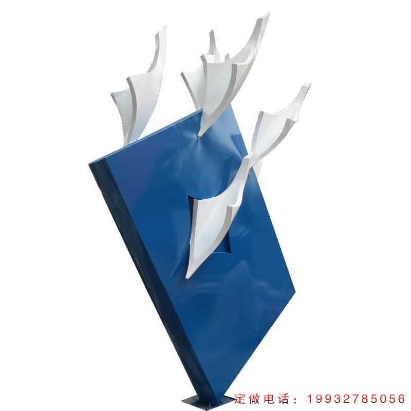 游乐场不锈钢鸽子动物雕塑（1）