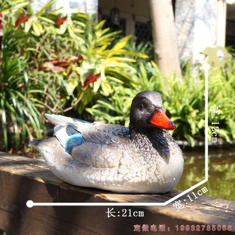 公园玻璃钢鸳鸯动物雕塑（1）