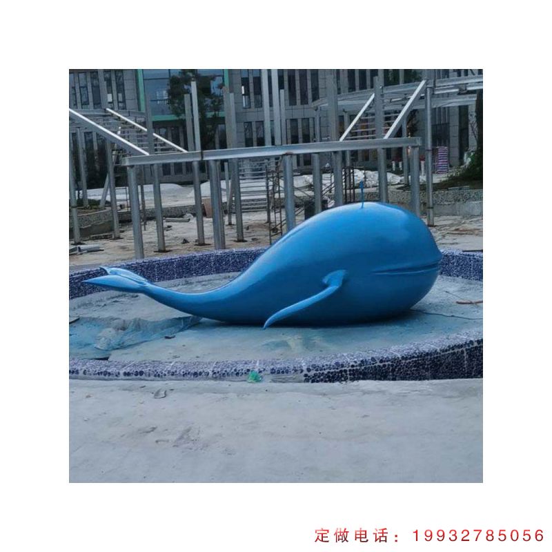 广场玻璃钢鲸鱼动物雕塑（2）