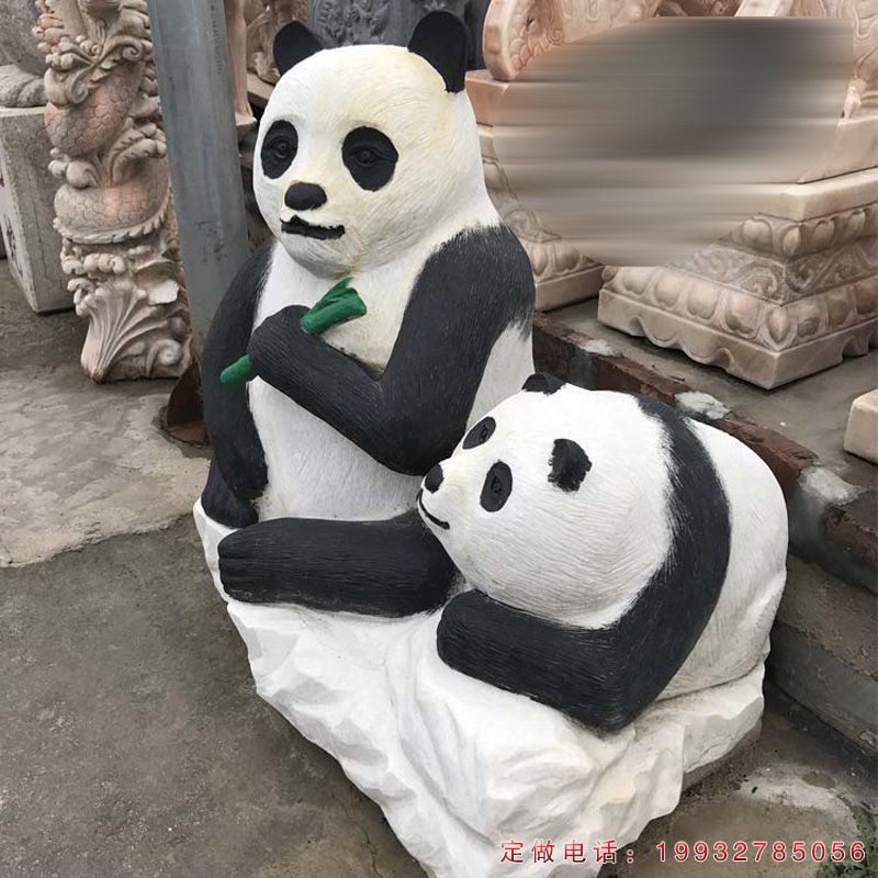 商场熊猫动物石雕（1）