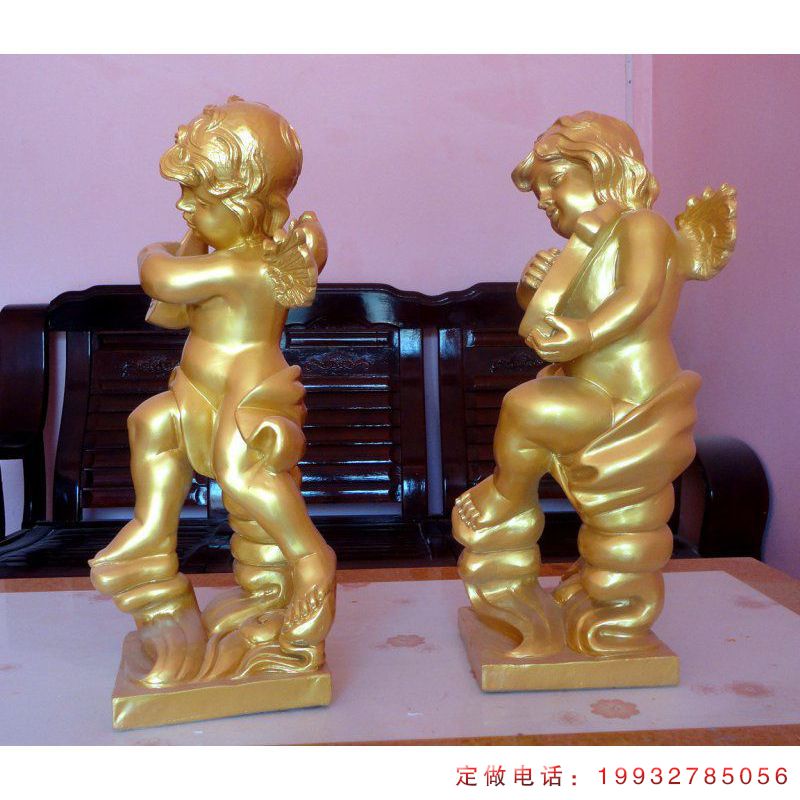 小区西方小天使人物铜雕（3）