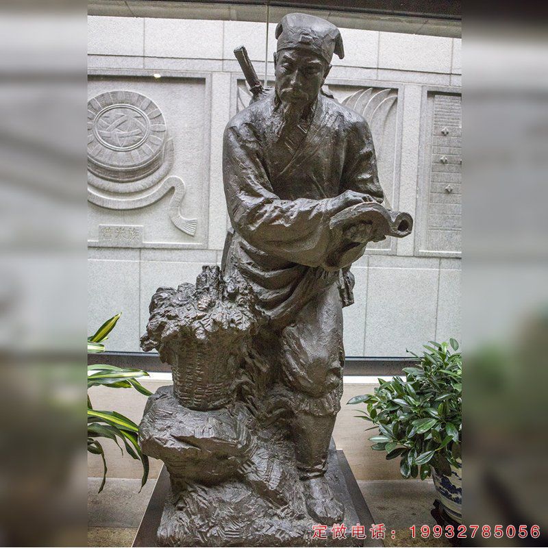 李时珍铜雕 (2)