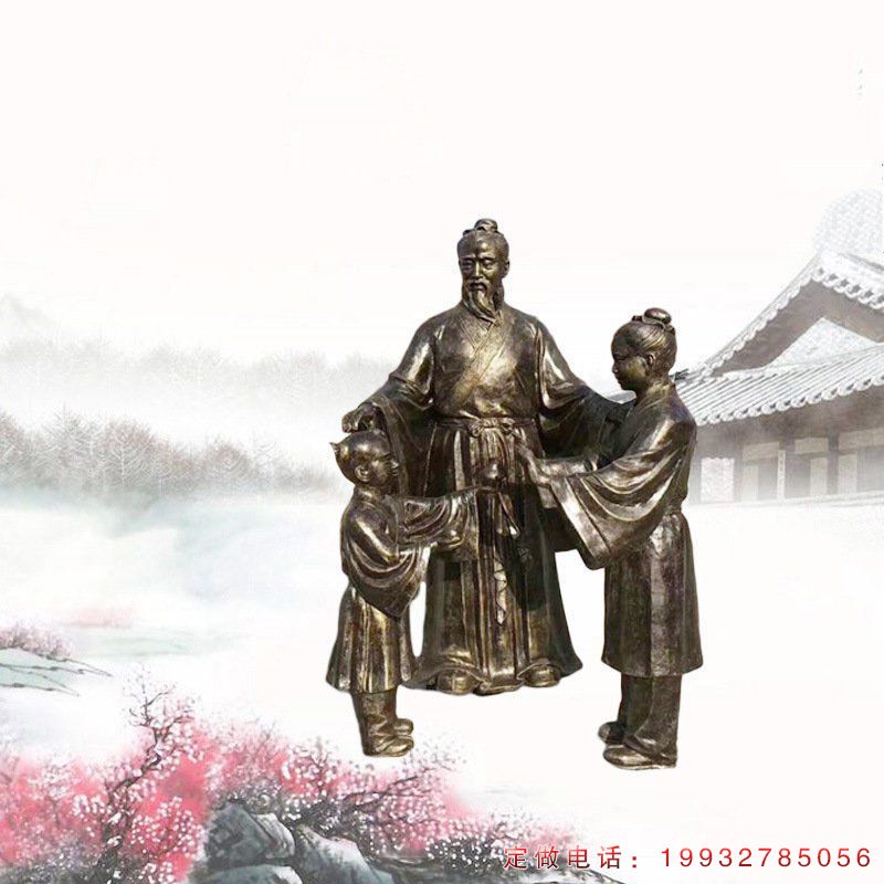 景区孔融让梨人物铜雕（2）
