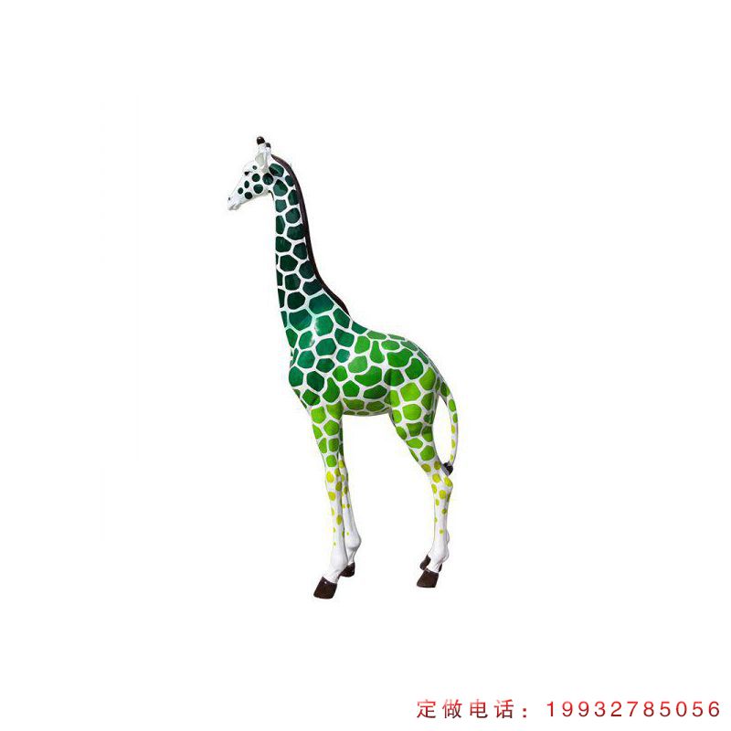商场玻璃钢长颈鹿动物雕塑（5）