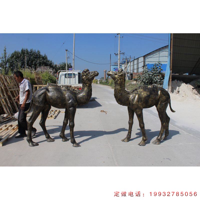 企业骆驼动物铜雕（2）