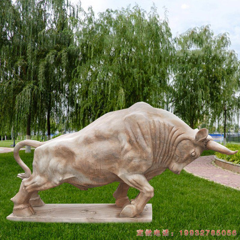 游乐场大理石牛动物石雕（2）