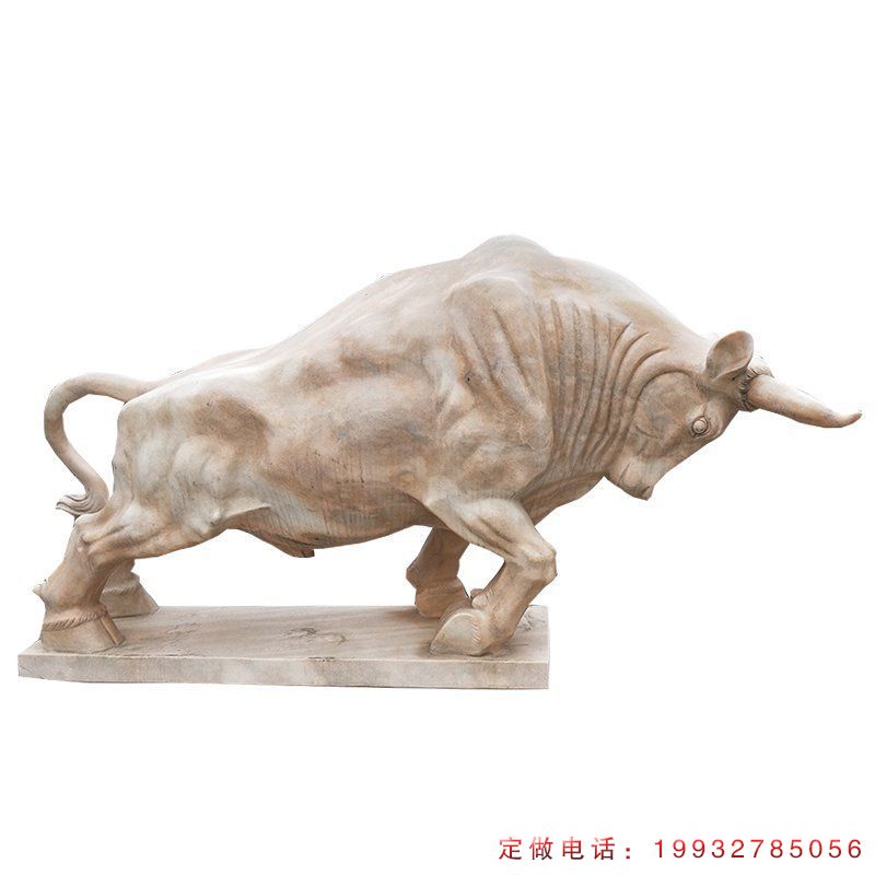 游乐场大理石牛动物石雕（3）