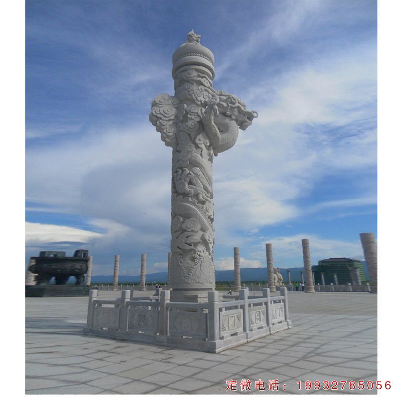 广场石雕龙柱，华表石雕 (3)
